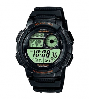Монополия | Японские наручные часы мужские Casio Collection AE-1000W-1A с хронографом
