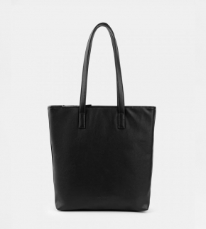 Монополия | Мягкая женская черная сумка-шоппер ROOMY S