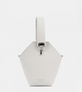 Монополия | Небольшая женская сумка-ведро YOKO в белом цвете