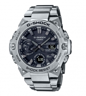 Монополия | Японские наручные часы  мужские Casio G-SHOCK  GST-B400D-1A с хронографом