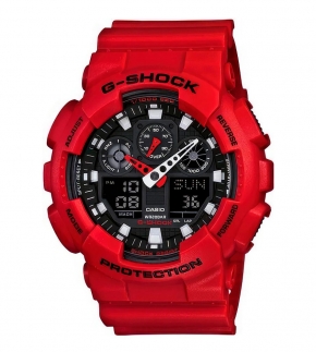 Монополия | Японские наручные часы мужские Casio G-SHOCK  GA-100B-4A с хронографом
