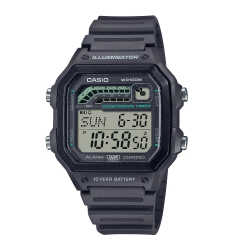 Монополия | Японские часы мужские Casio Collection  WS-1600H-8A