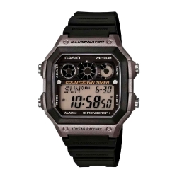 Монополия | Японские часы мужские CASIO Collection Illuminator AE-1300WH-8A с хронографом