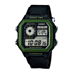 Монополия | Японские часы мужские CASIO Collection Illuminator AE-1200WHB-1B с хронографом