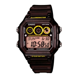 Монополия | Японские часы мужские CASIO Collection Illuminator AE-1300WH-1A с хронографом