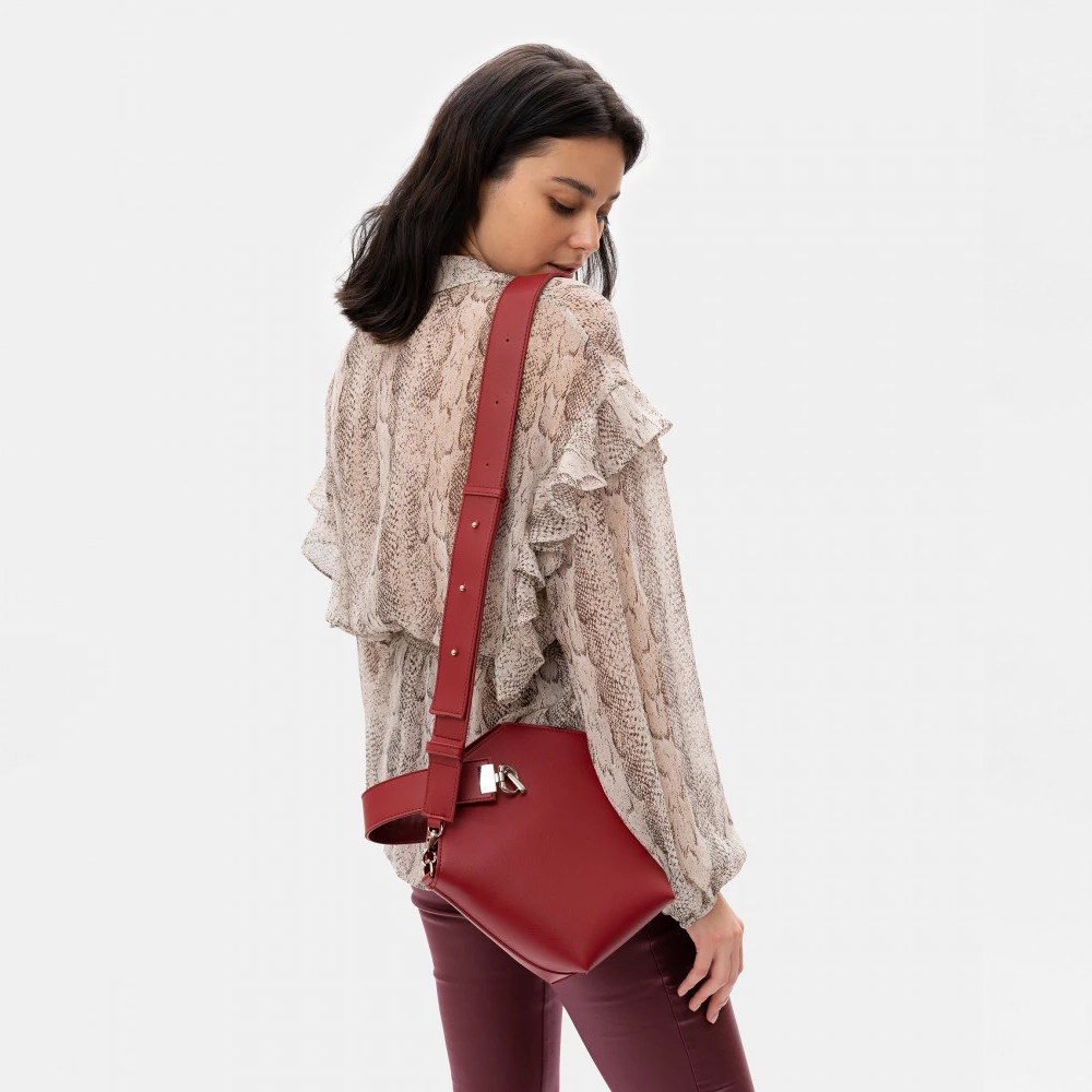 Небольшая женская сумка YOKO в цвете Бордо | ARNY PRAHT 