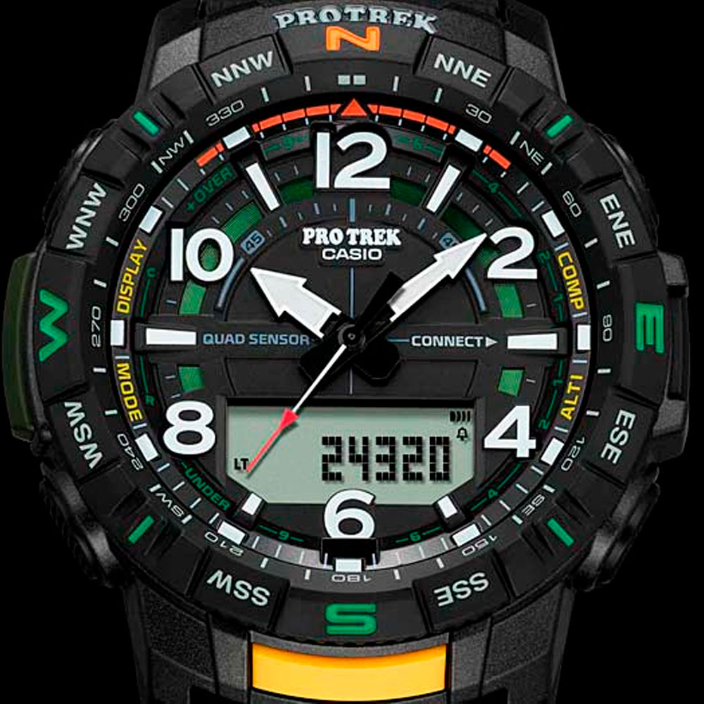 Японские наручные часы мужские Casio Pro Trek PRT-B50-1E с хронографом | Casio 