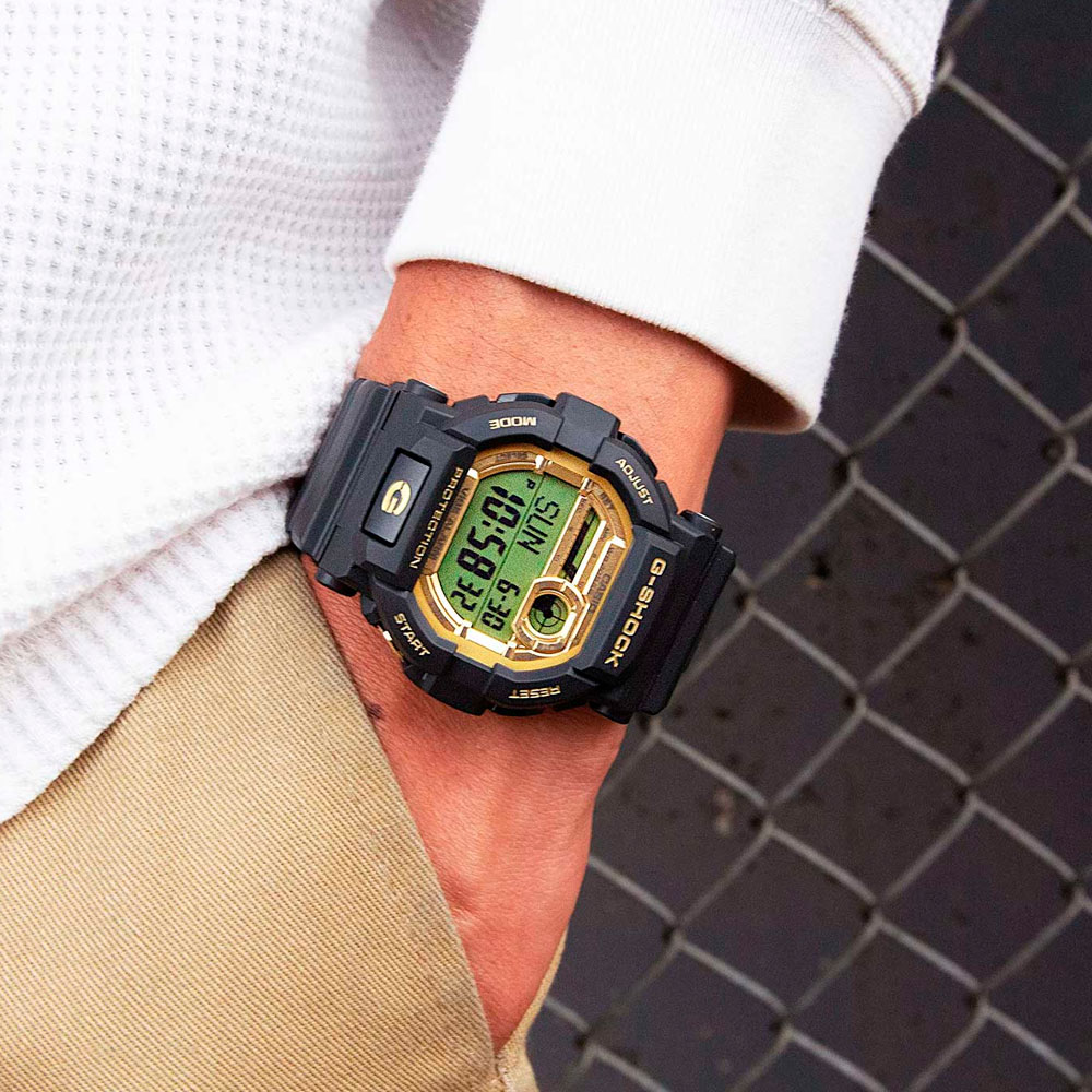 Японские наручные часы мужские Casio G-SHOCK GD-350GB-1E с хронографом | Casio 