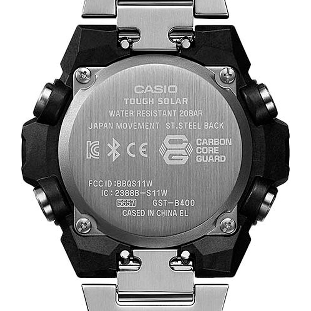 Японские наручные часы  мужские Casio G-SHOCK  GST-B400D-1A с хронографом | Casio 