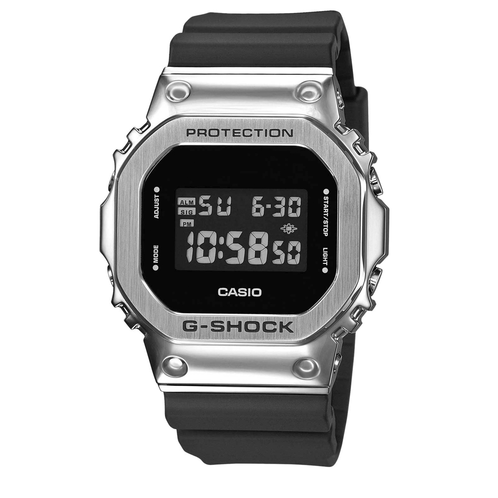 Японские наручные часы мужские Casio G-SHOCK GM-5600-1ER с хронографом | Casio 