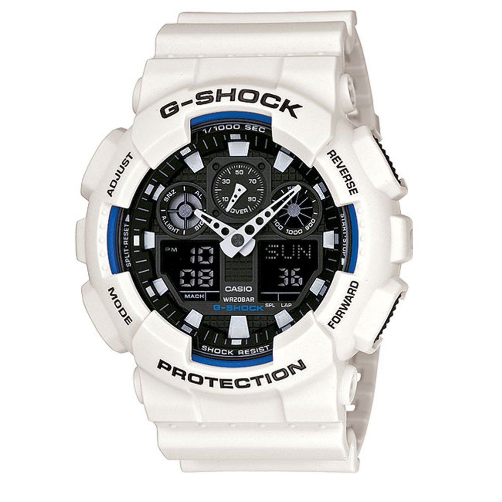 Японские наручные часы мужские Casio G-SHOCK GA-100B-7A с хронографом | Casio 
