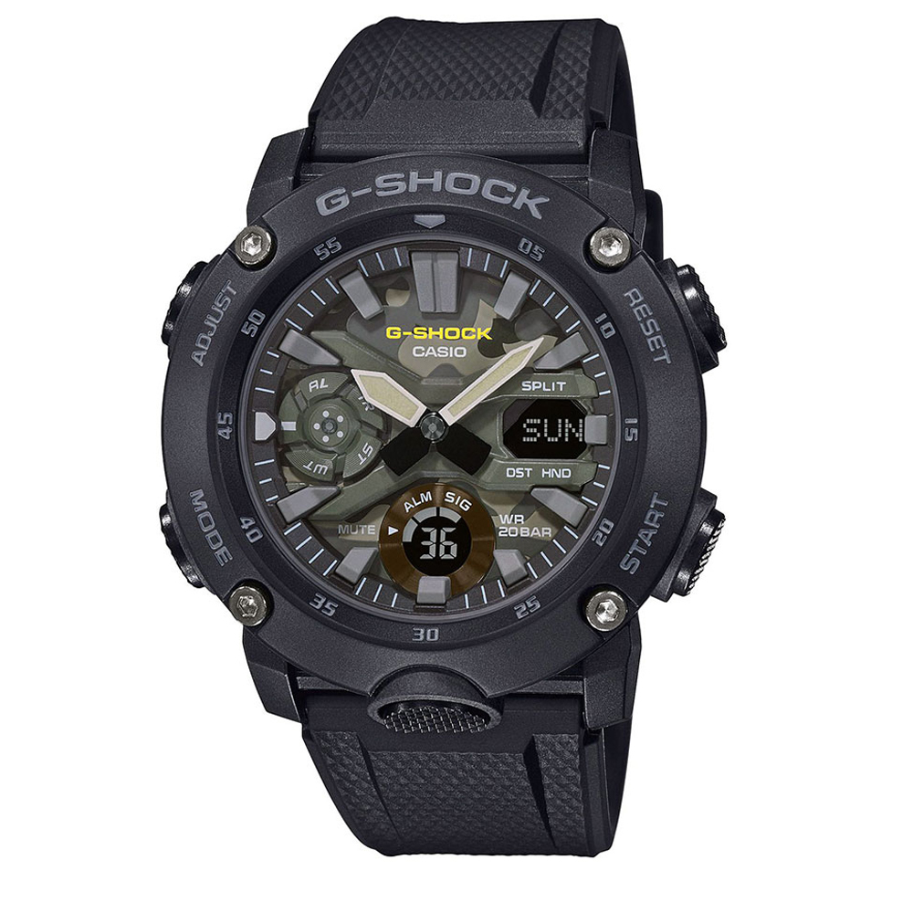 Японские наручные часы мужские Casio G-Shock GA-2000SU-1A | Casio 