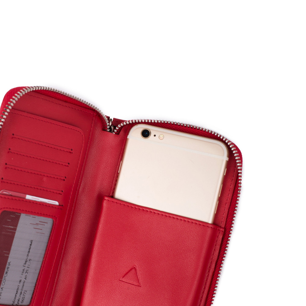 Вместительное портмоне Handy  красного цвета | ARNY PRAHT 