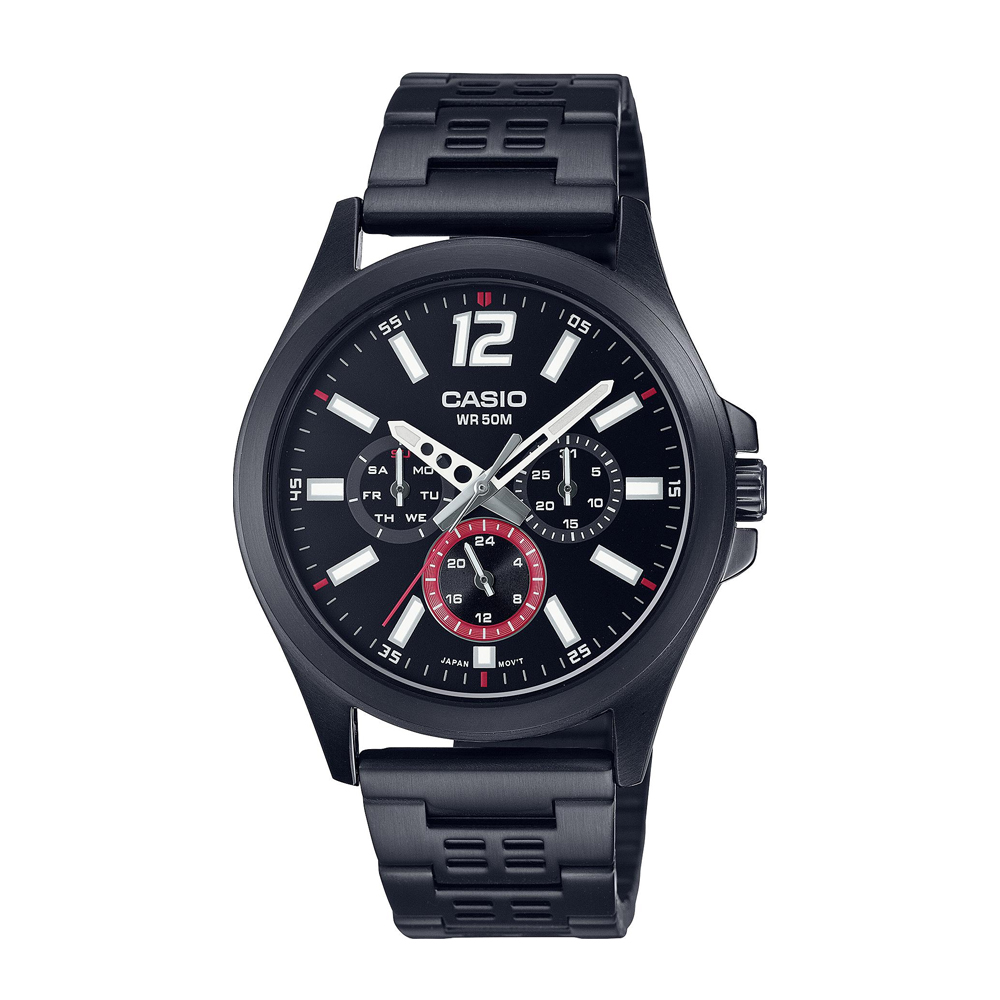 Японские наручные часы  мужские Casio Collection MTP-E350B-1B | Casio 