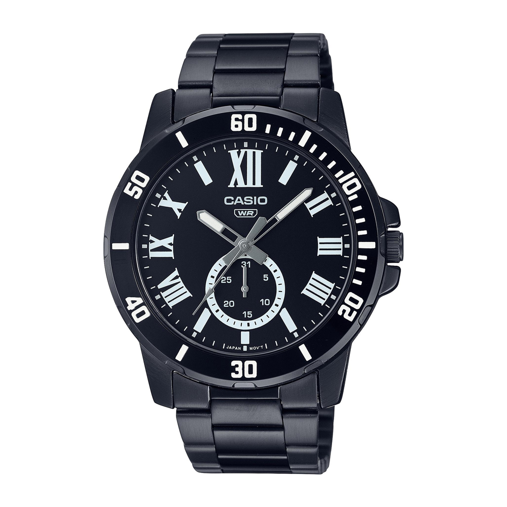 Японские наручные часы  мужские Casio Collection MTP-VD200B-1B | Casio 