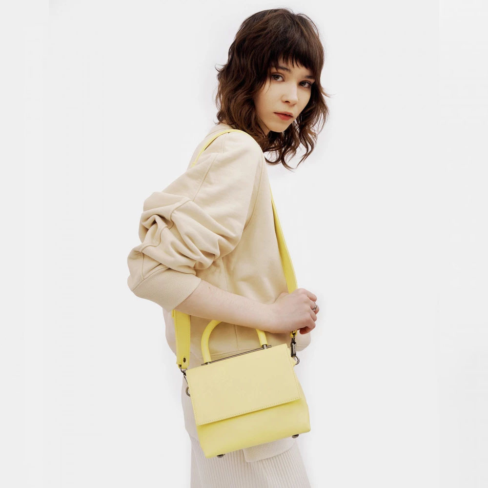 Каркасная женская сумка TRAVEA в  цвете Лимон | ARNY PRAHT 