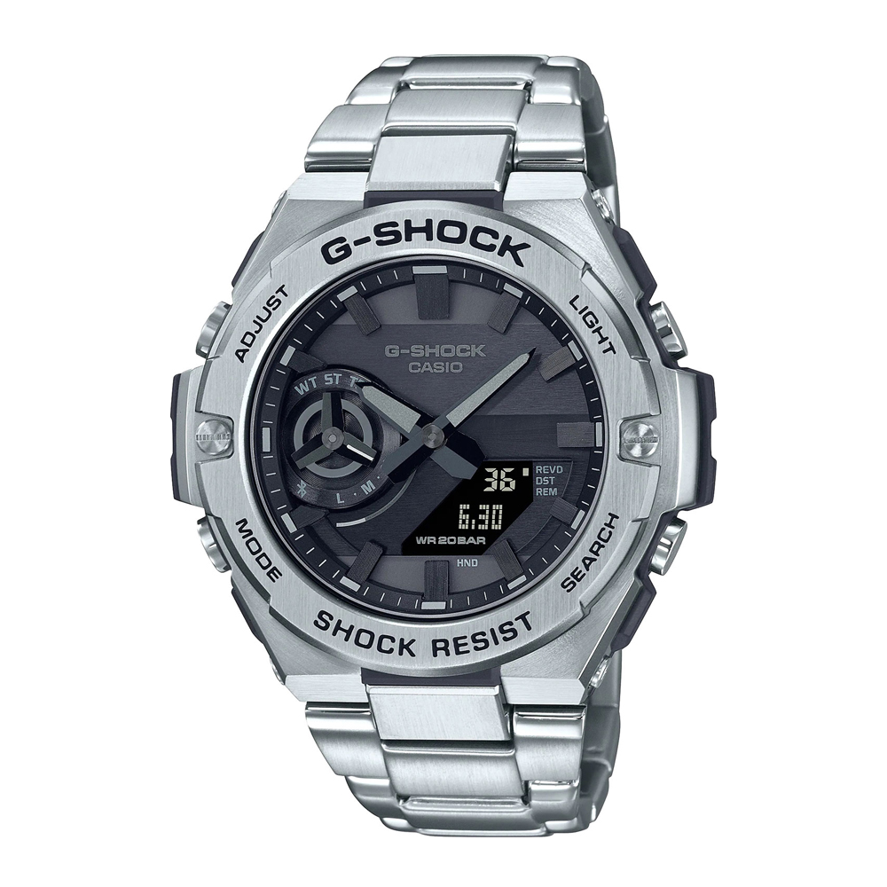 Японские часы мужские CASIO G-SHOCK GST-B500D-1A1 с хронографом | Casio 