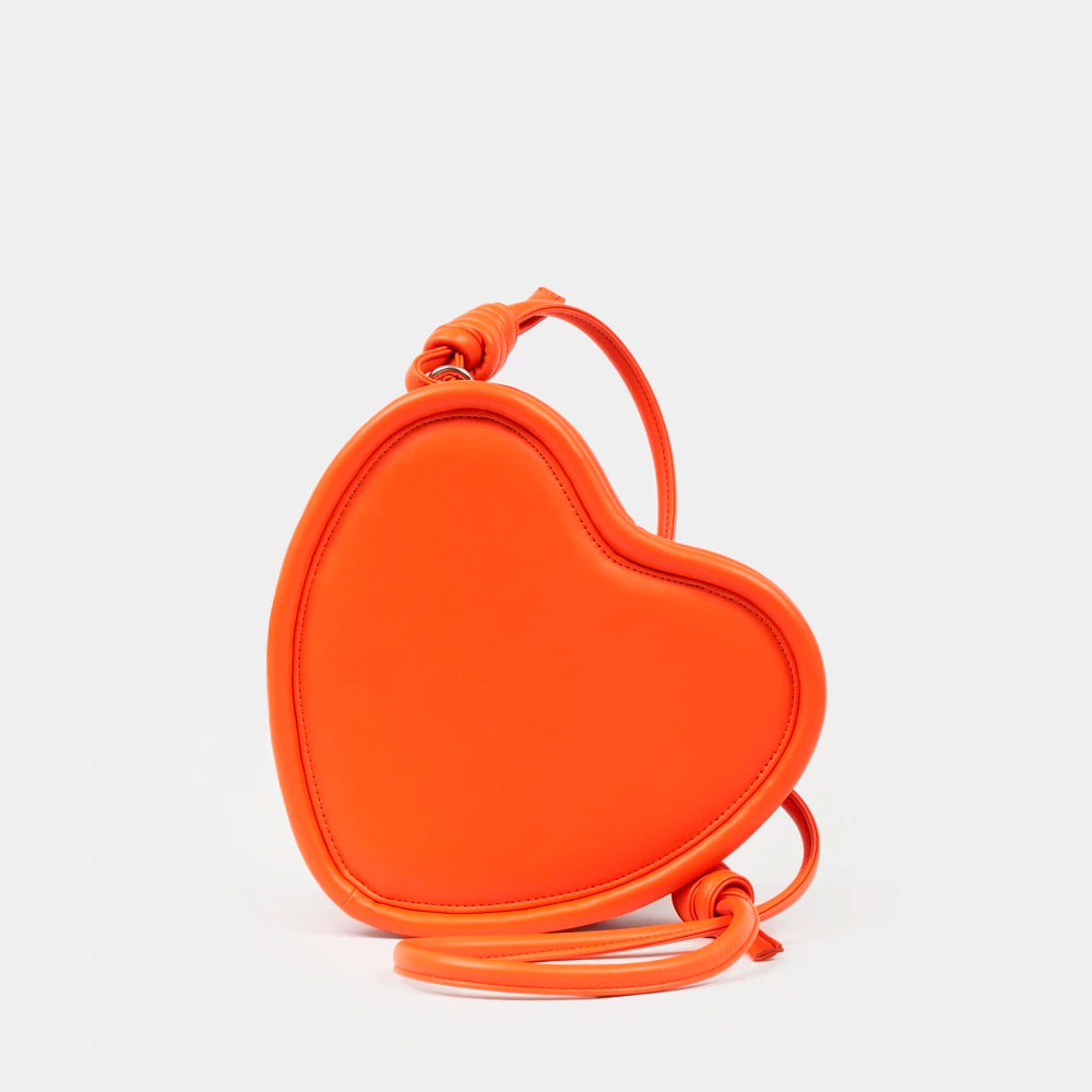 Каркасная сумка Crush в форме сердца с ремнем в цвете Мак | ARNY PRAHT 