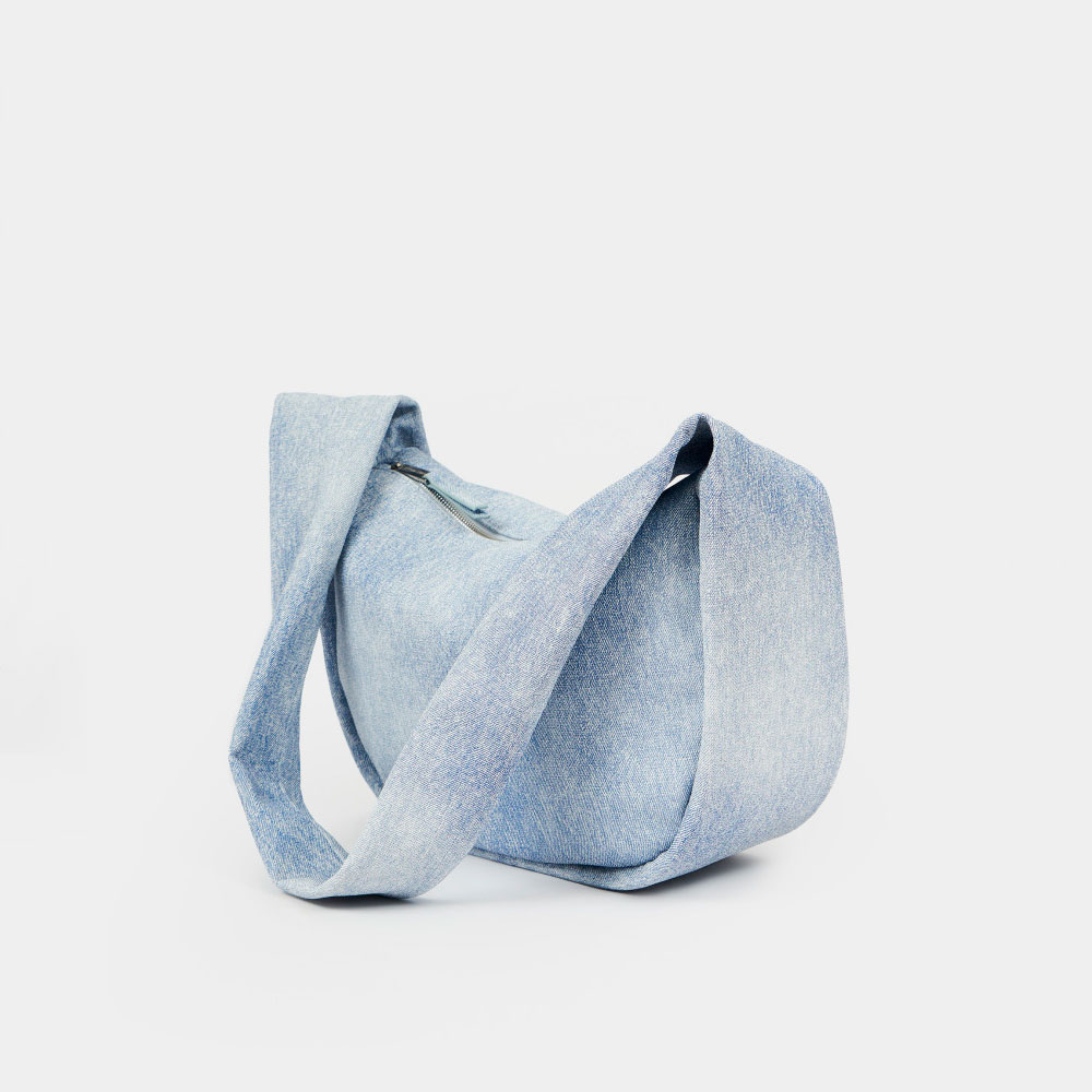 Мягкая сумка-шоппер Post в цвете Потертый деним | ARNY PRAHT 