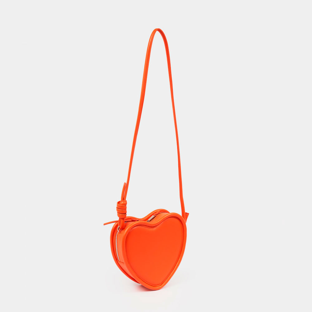 Каркасная сумка Crush в форме сердца с ремнем в цвете Мак | ARNY PRAHT 