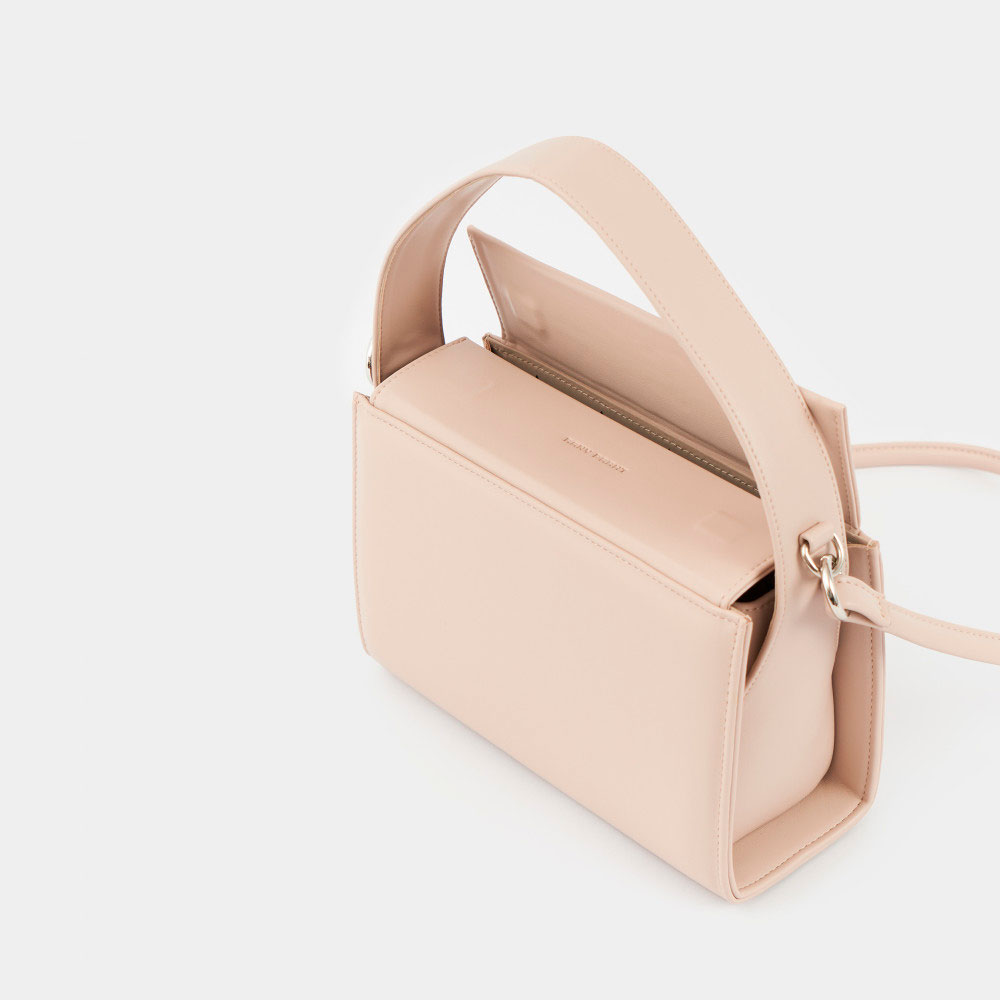 Женская прямоугольная каркасная сумка Naomi в цвете Нюд | ARNY PRAHT 