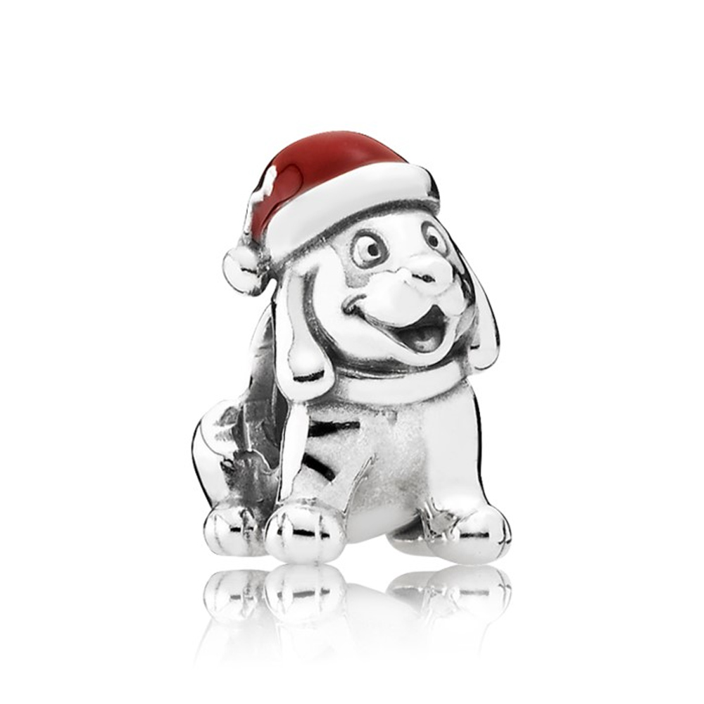 Шарм «Рождественский щенок» | PANDORA