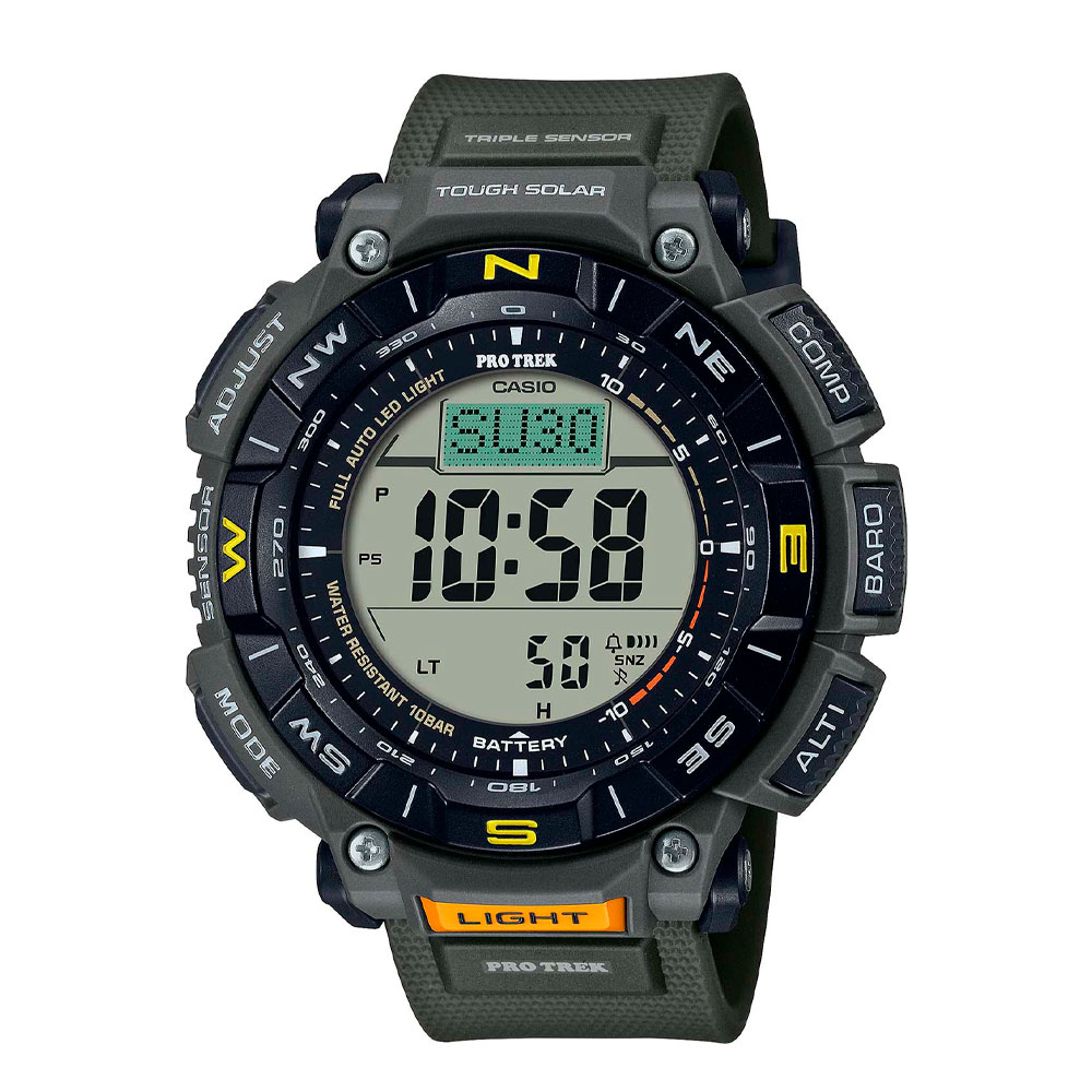 Японские наручные часы мужские Casio Pro Trek PRG-340-3E с хронографом | Casio 