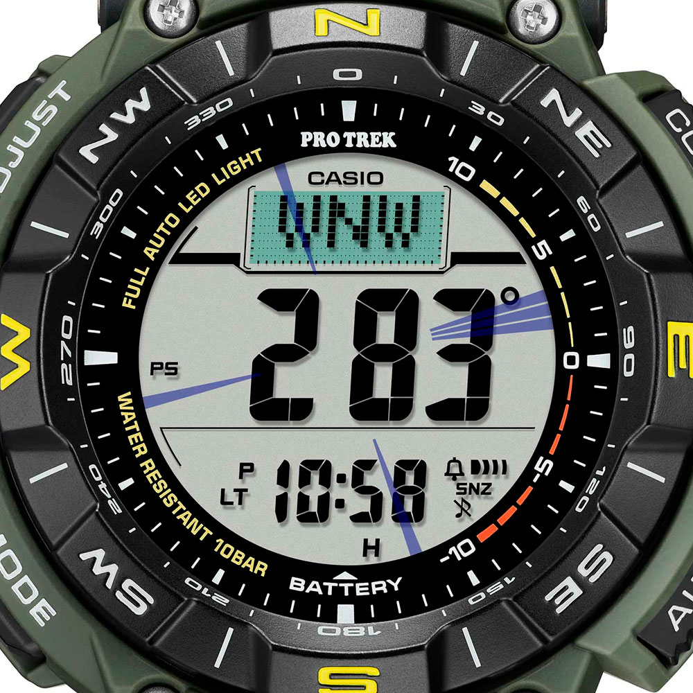 Японские наручные часы мужские Casio Pro Trek PRG-340-3E с хронографом | Casio 