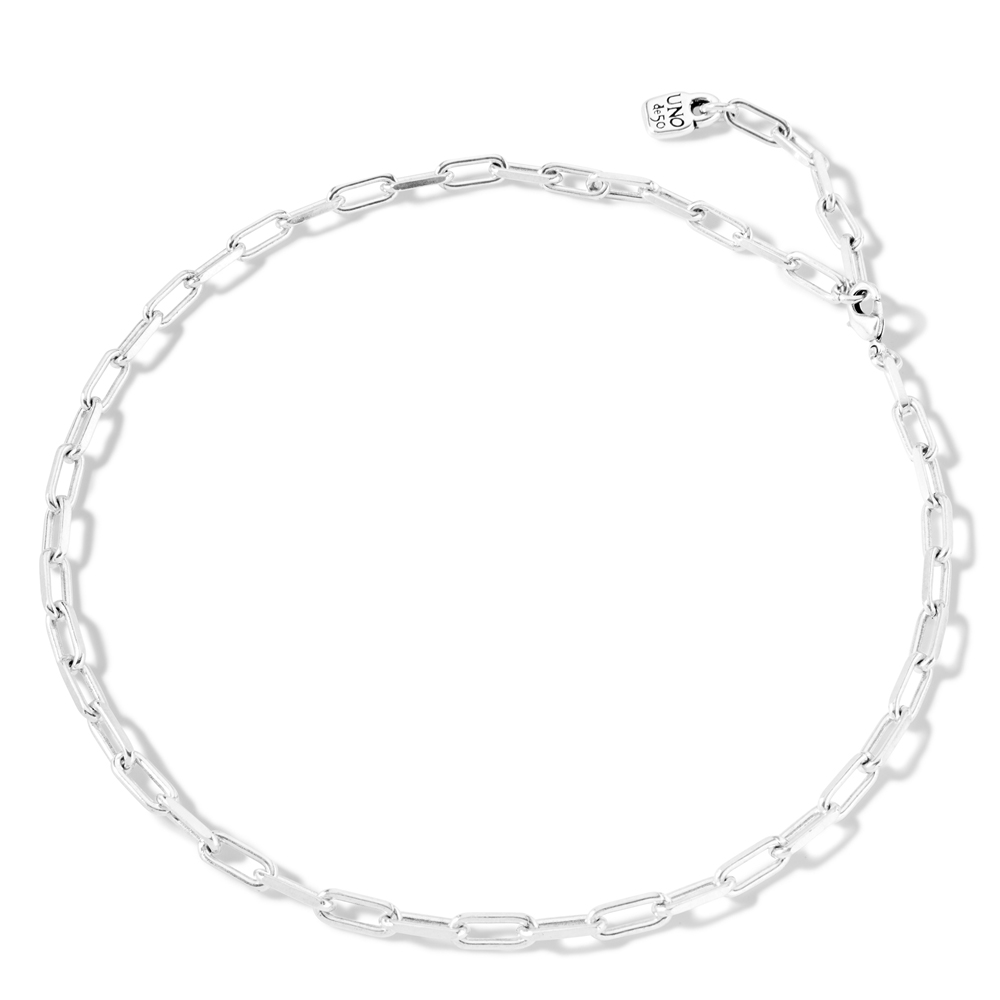 Ожерелье  UNOde50 «Chain 9»  Цепочка короткая (No.9) Серебряный цвет | UNOde50 
