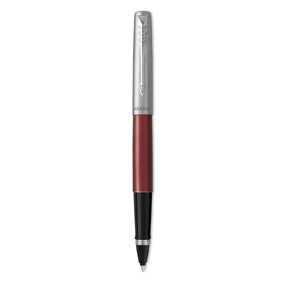 Подарочный набор: Ручка-роллер Parker (Паркер) Jotter Core T63 Kensington Red CT M F.BLK и Ежедневник недатированный красный | PARKER 