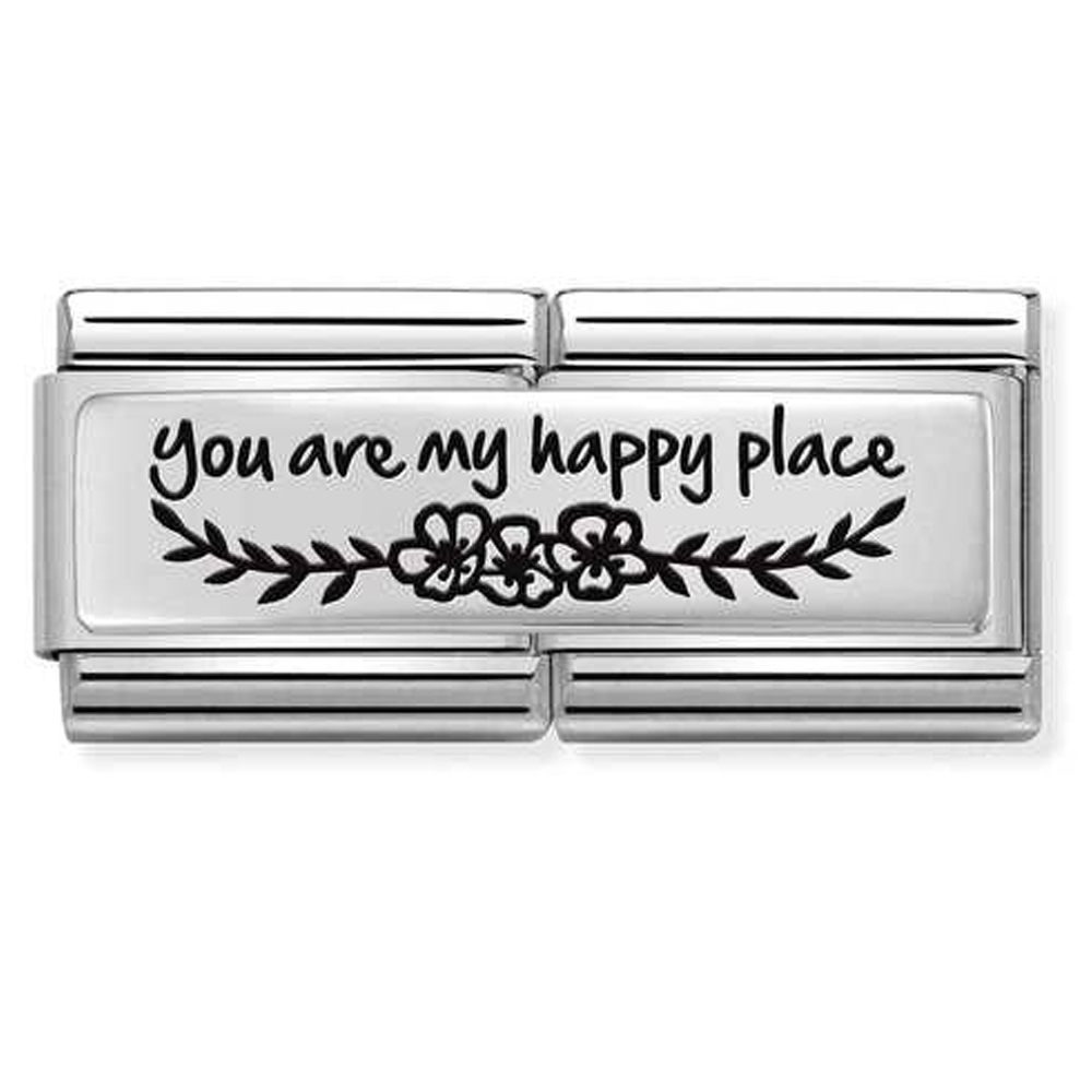 Звено двойное CLASSIC  «YOU ARE MY HAPPY PLACE»  «ТЫ МОЕ СЧАСТЛИВОЕ МЕСТО»   | NOMINATION ITALY 