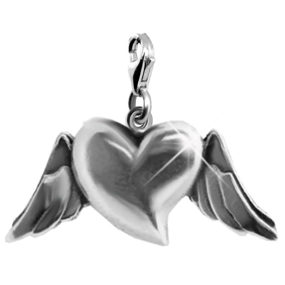 Шарм-подвеска «Сердце с крылышками» | LEDILE 