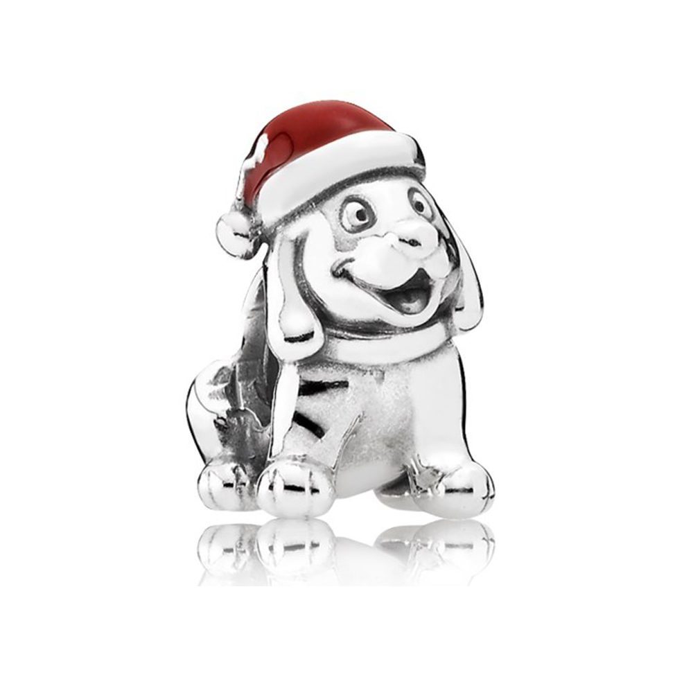 Шарм «Рождественский щенок» | PANDORA 