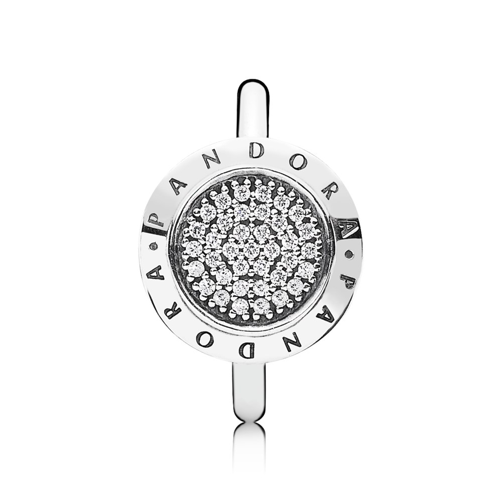 Кольцо «Логотип Pandora» (паве) | PANDORA 