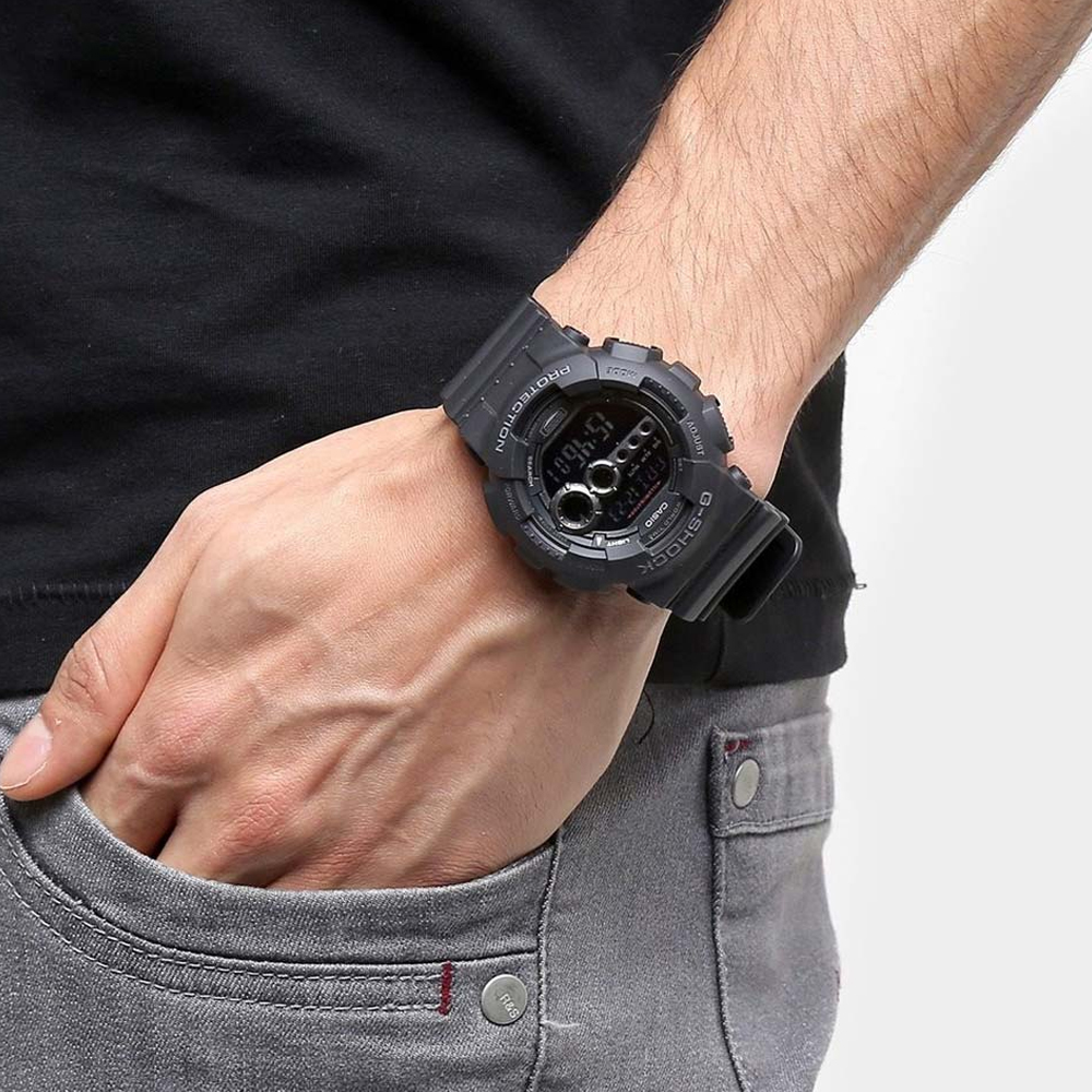 Японские часы мужские Casio G-SHOCK GD-100-1B с хронографом | Casio 