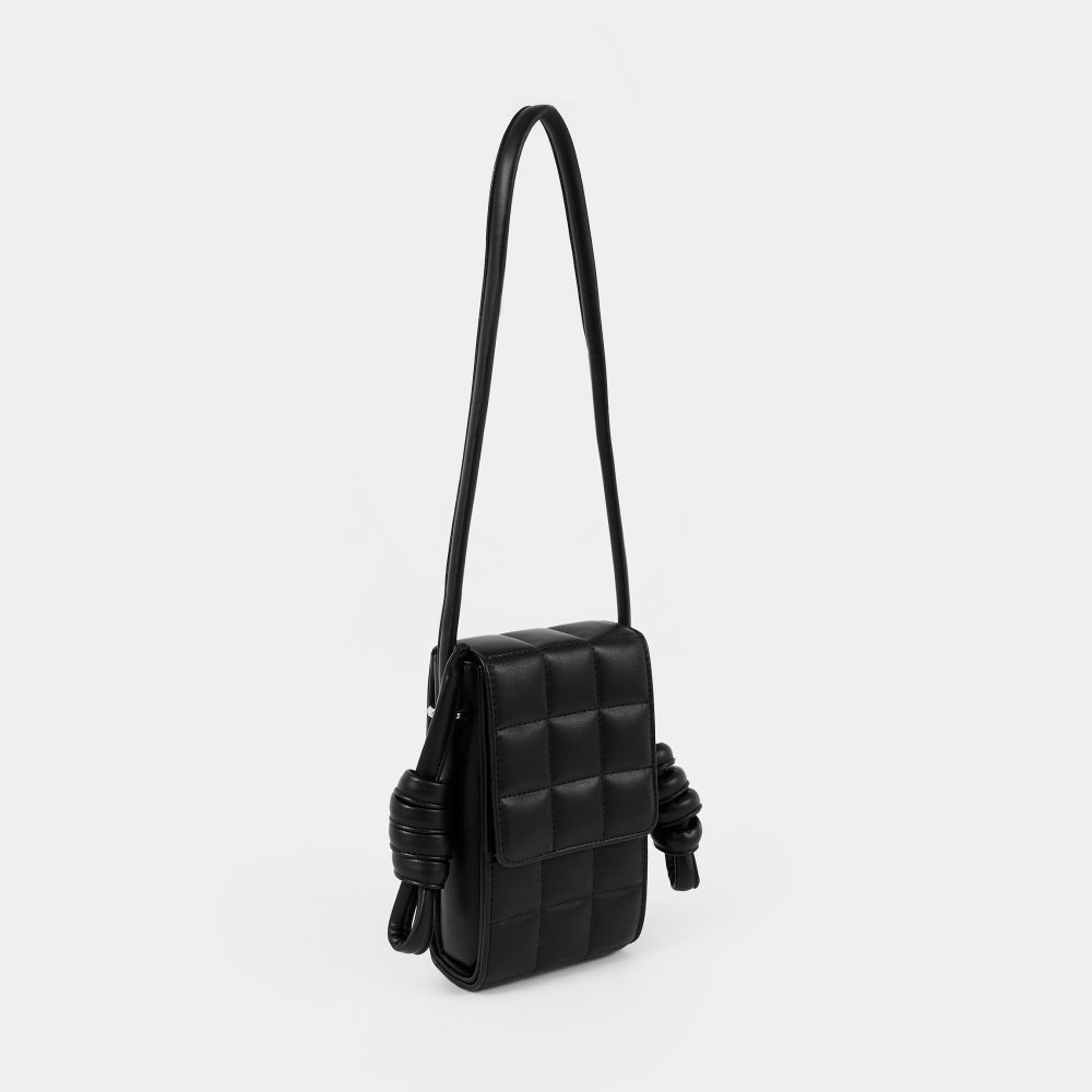 Женская классическая прямоугольная каркасная сумка  Tetris XS черная  | ARNY PRAHT 