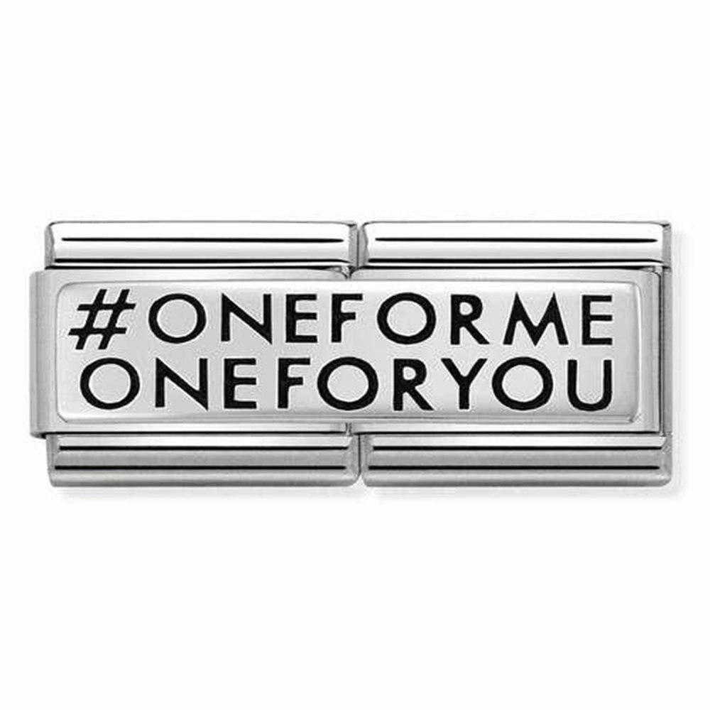Звено двойное CLASSIC «ONE FOR ME ONE FOR YOU» «ОДИН ДЛЯ МЕНЯ, ОДИН ДЛЯ ТЕБЯ» | NOMINATION ITALY 