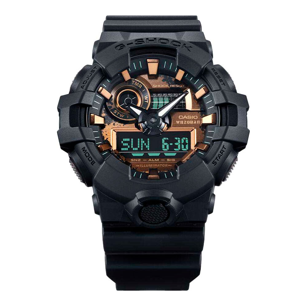 Японские наручные часы мужские Casio G-SHOCK GA-700RC-1A с хронографом | Casio 
