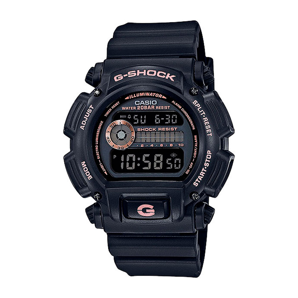 Японские наручные часы мужские Casio G-SHOCK DW-9052GBX-1A4 с хронографом | Casio 