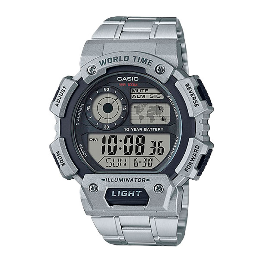 Японские часы мужские CASIO Illuminator Sports AE-1400WHD-1A с хронографом | Casio 