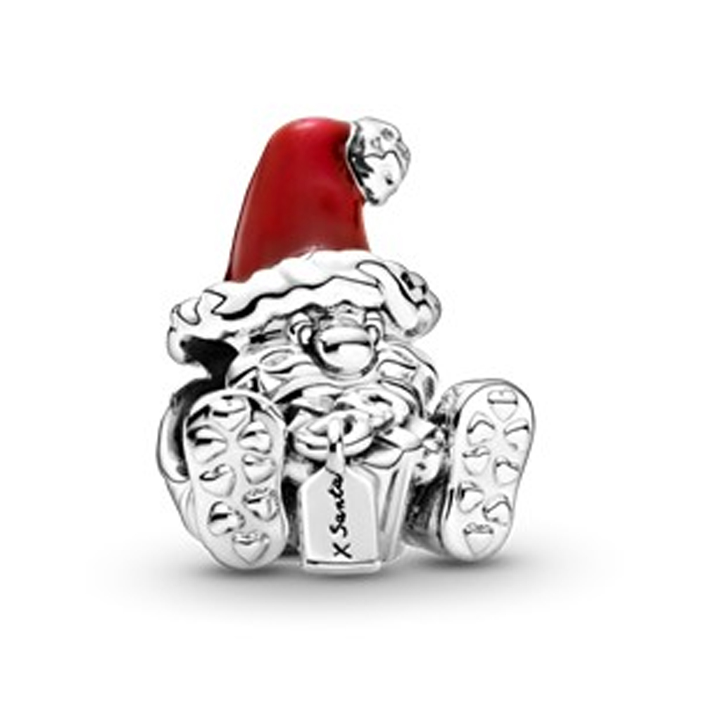 Шарм  «Дед Мороз с подарком» | PANDORA 