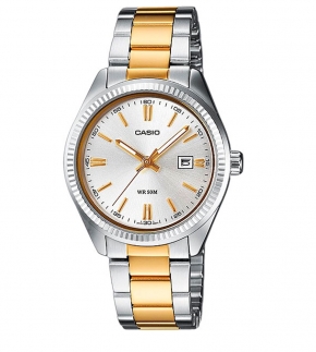 Монополия | Японские наручные часы женские Casio Collection LTP-1302PSG-7A