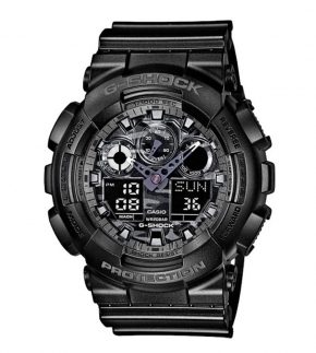 Монополия | Японские наручные часы мужские Casio G-SHOCK GA-100CF-1A с хронографом