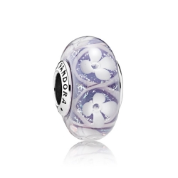 Монополия | Подвеска-шарм из серебра «Пурпурные цветы»
