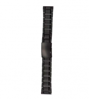 Монополия | Браслет для часов Inox Plus N-412-22 Black, 22 мм
