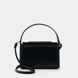 Монополия | Женская прямоугольная каркасная сумка Naomi в цвете черный