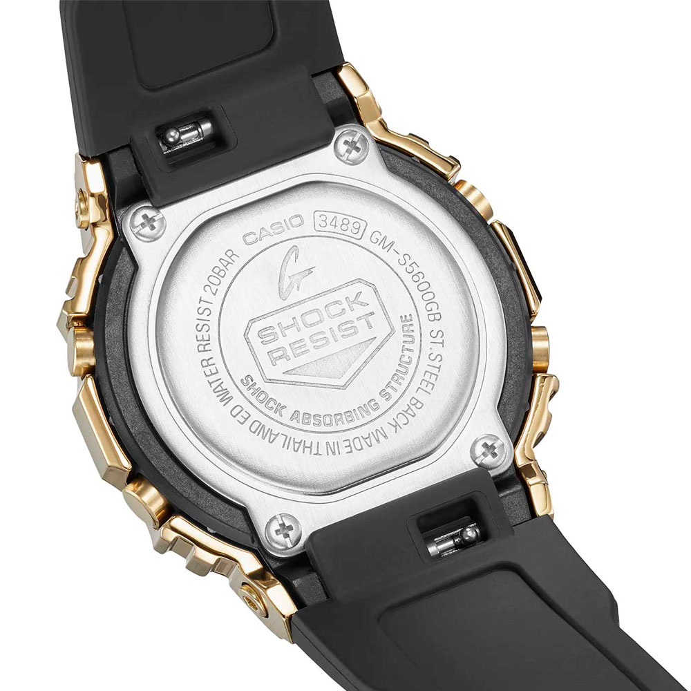 Японские наручные часы женские Casio G-SHOCK GM-S5600GB-1 с хронографом | Casio 