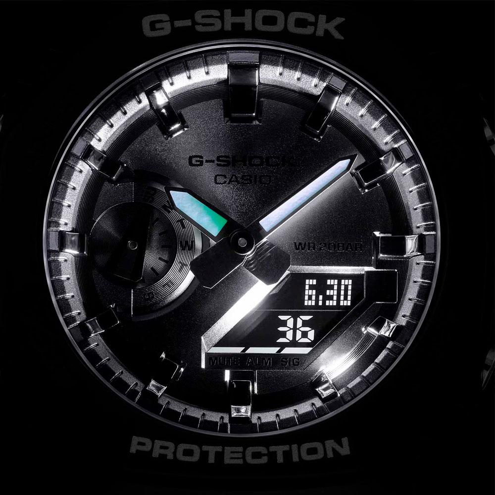 Японские наручные часы мужские Casio G-SHOCK GA-2100SB-1A с хронографом | Casio 