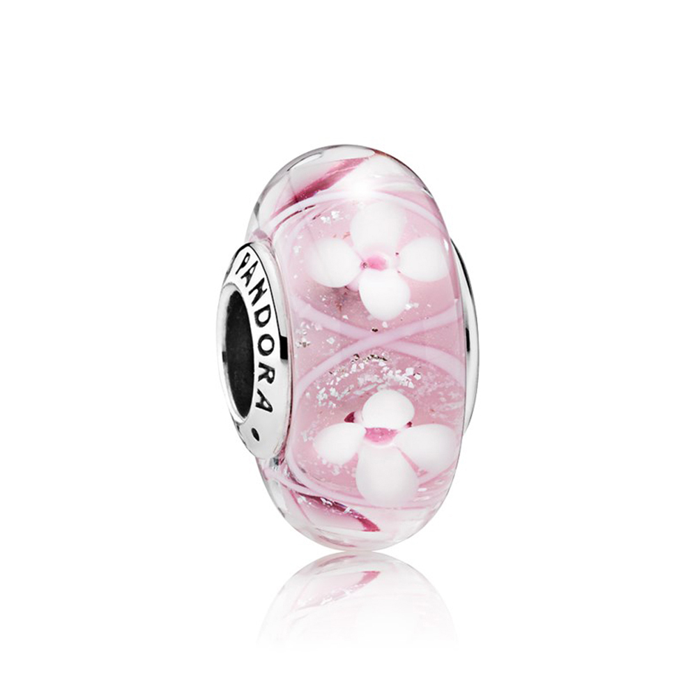 Подвеска-шарм из серебра «Розовые цветы» | PANDORA