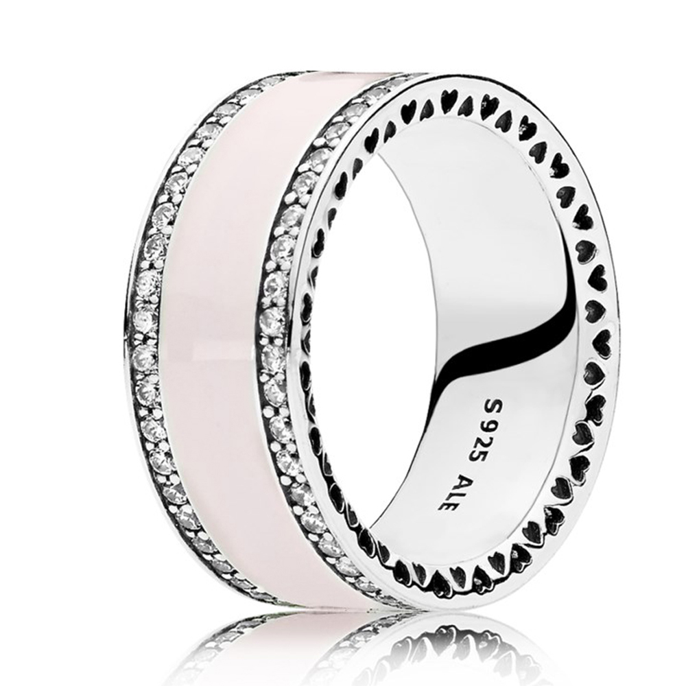 Кольцо «Светло-розовое сердце Pandora» | PANDORA 